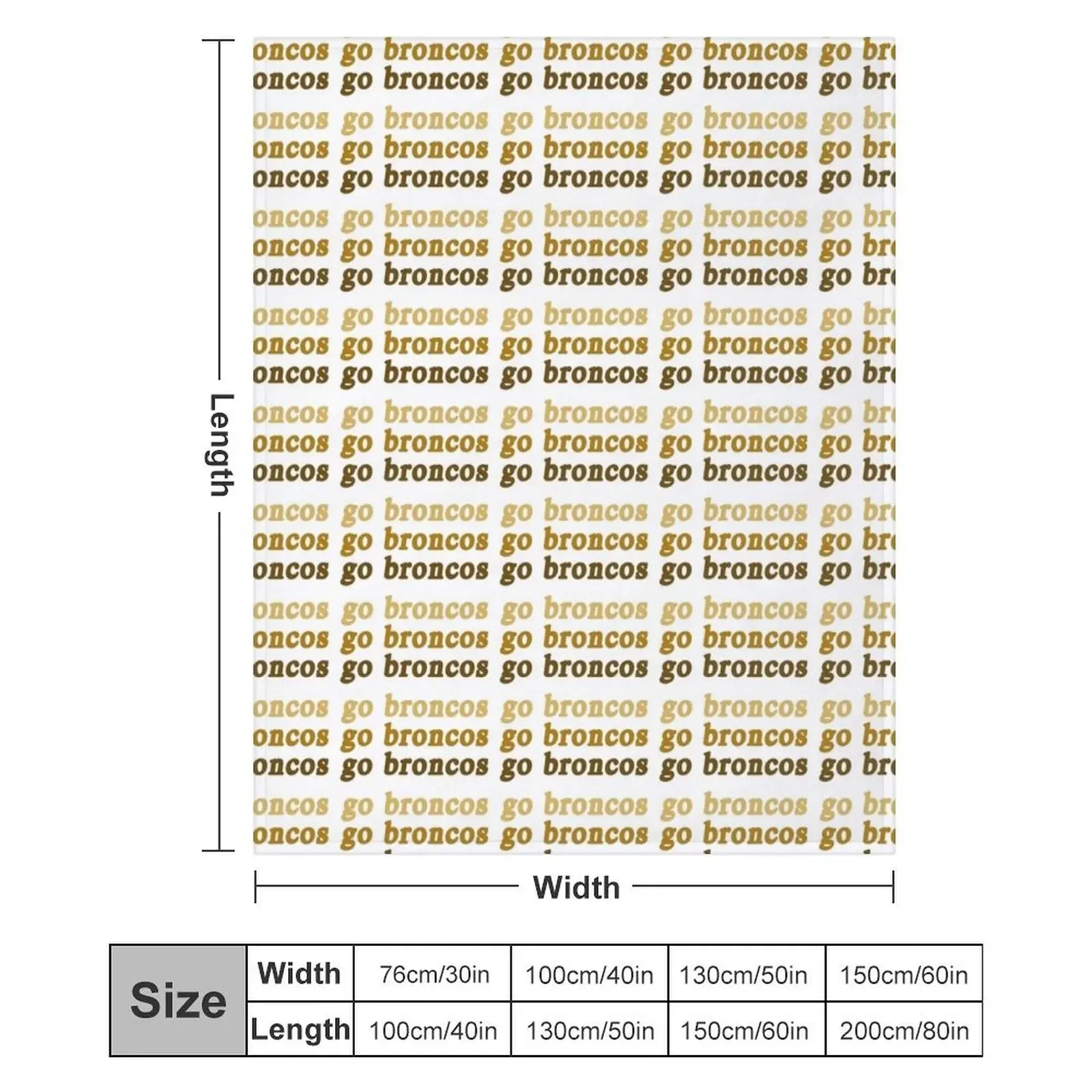 GO BRONCOS // WESTERN MICHIGAN UNIVERSITY Фланелевый плед