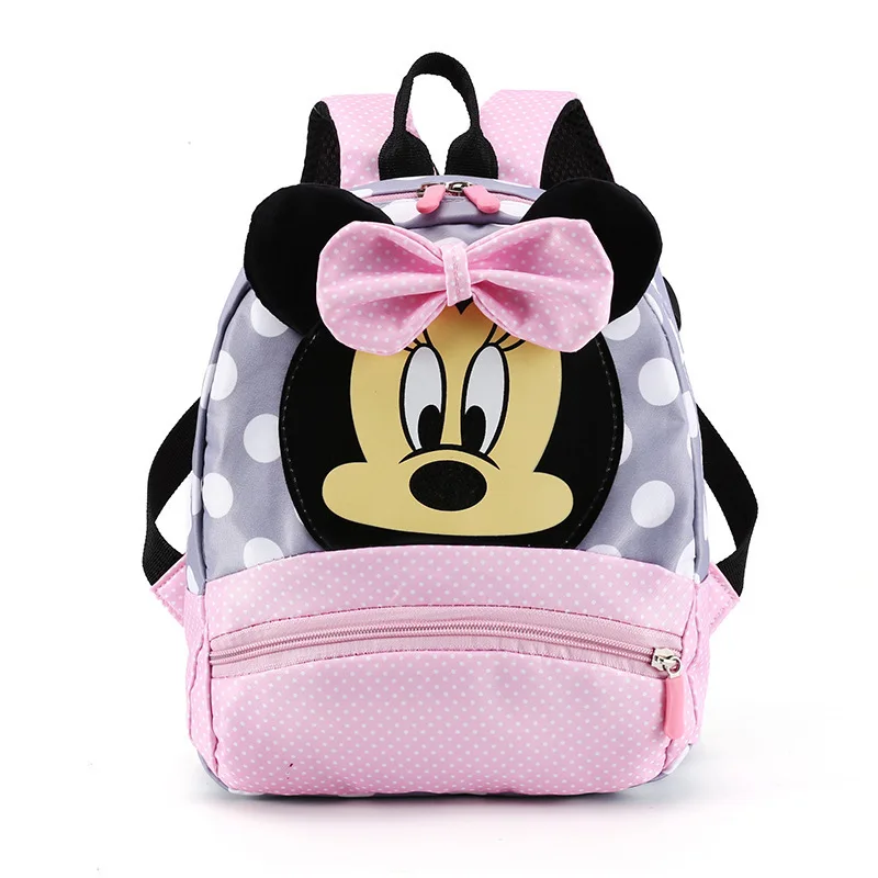 

Disney Mickey Minnie Mouse Cartoon Schoolbags for Kindergarten Students Backpack Girls Anime Toys Double Shoulder Bag Kids Gifts