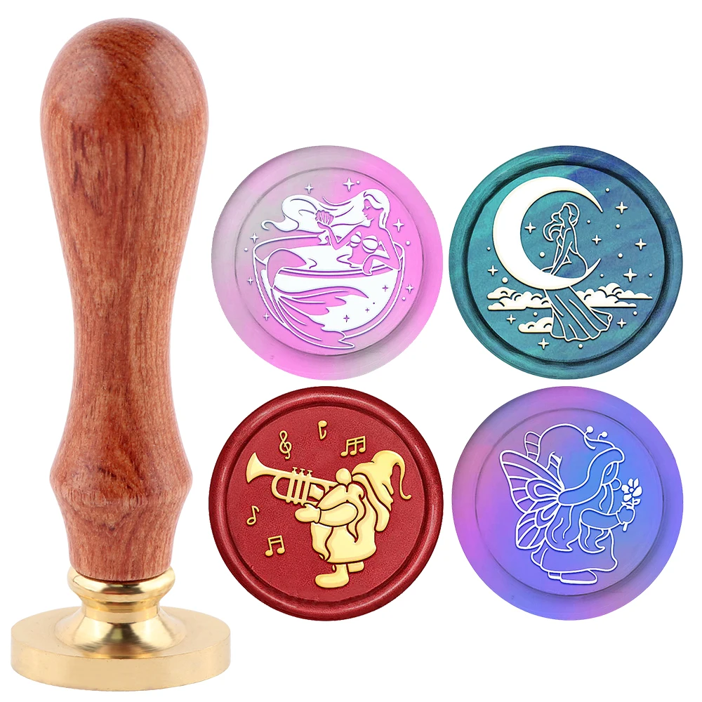 Русские Сказочные Латексные Резиновые Штампы С Ручкой-дизайны Rusalka Beauty And Gnome Для