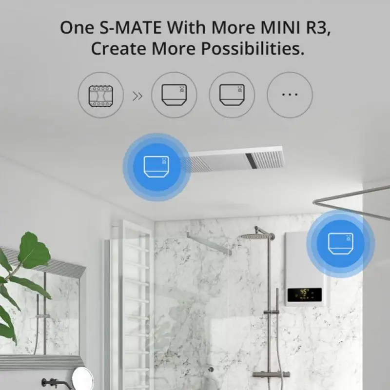 Смарт-переключатель SONOFF S-MATE 16A с поддержкой Alexa Google Home