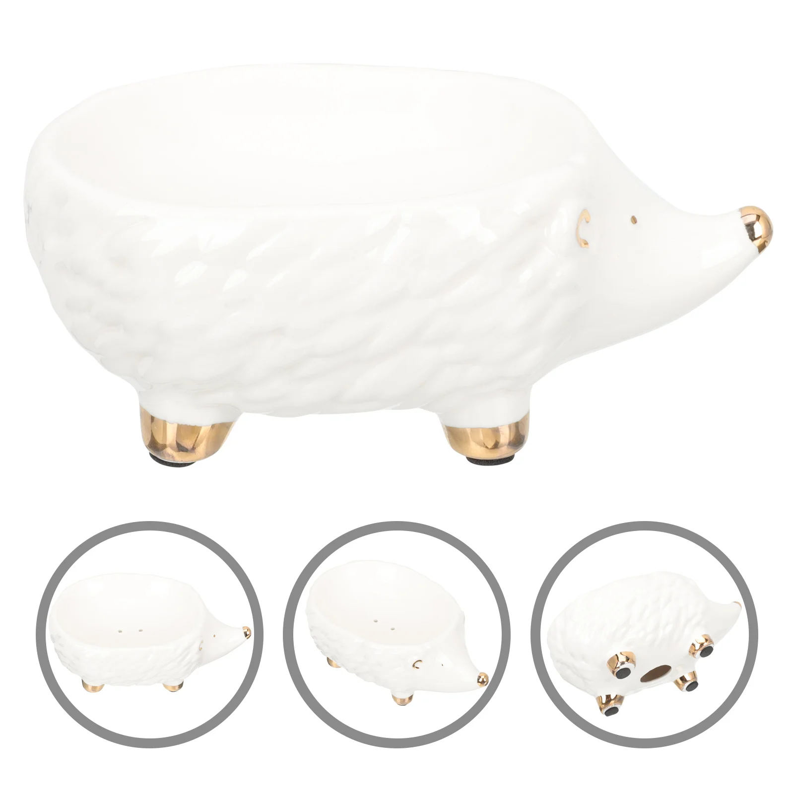 

Hedgehog Soap Box Shower Bar Holder Cartoon Ceramic Home Supply Ceramics Tray Rack Animal's Stand