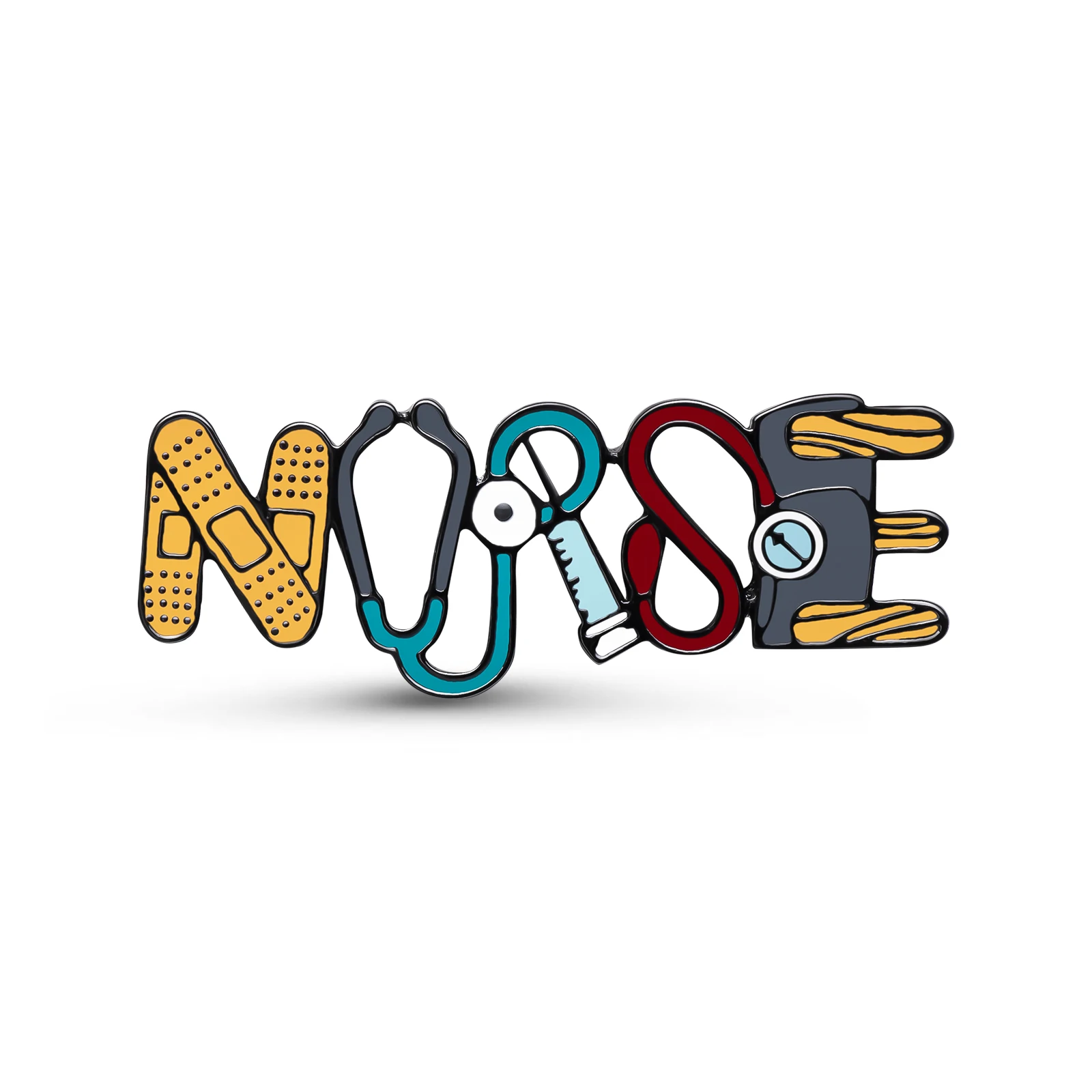 

Creative Band-Aid Stethoscope "Nurse" Enamel Pin Brooch Funny Medical Lapel Backpack Hat Badge Jewelry for Doctor