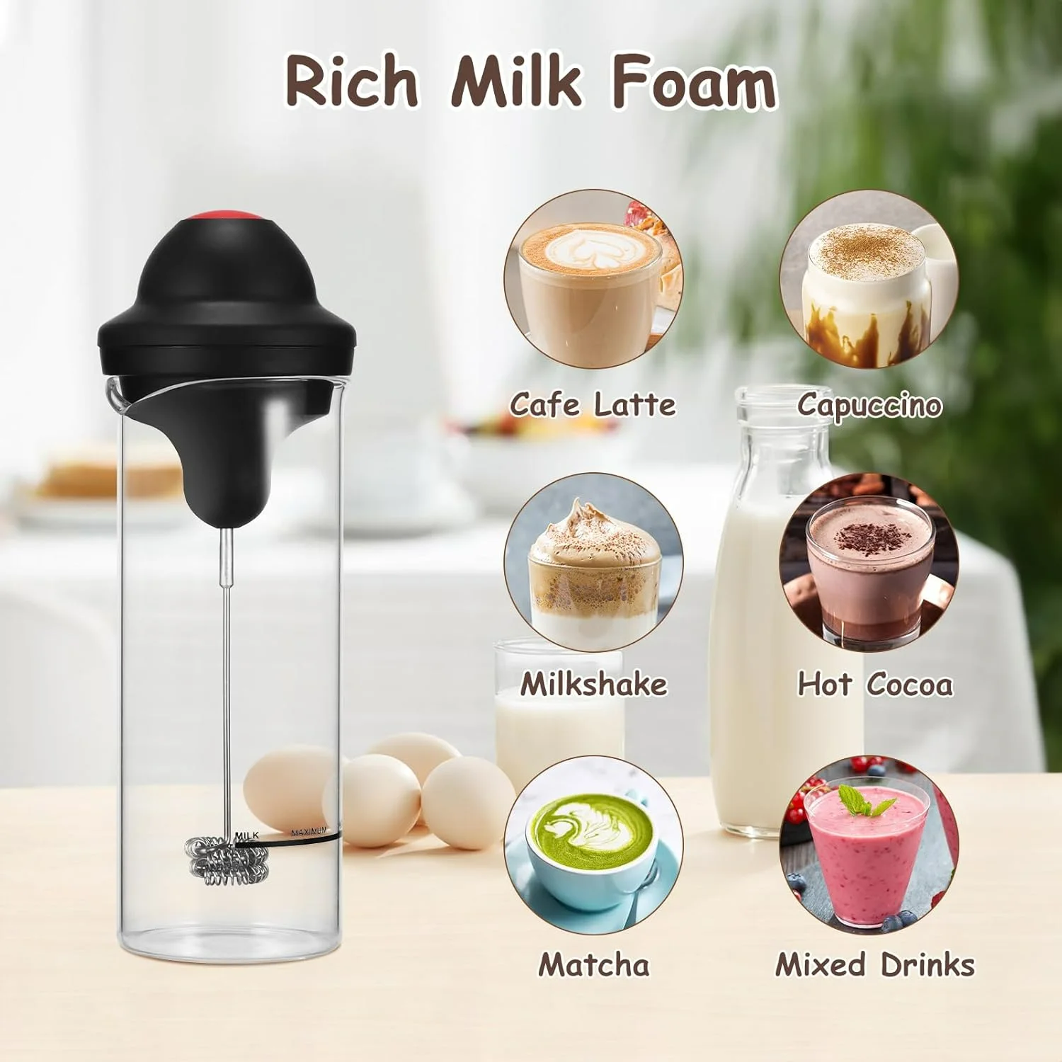 Портативный вспениватель молока Milk Frother
