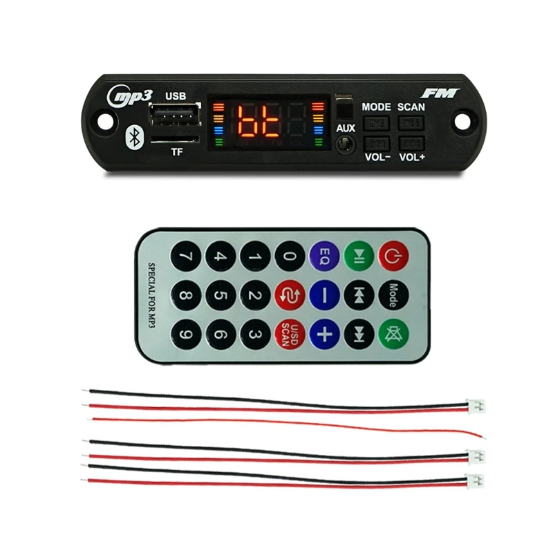 

BT MP3 Module Board, USB TF FM Hands-Free Wirelss MP3 WMA Module Decorder Board Power 2x25W Easy Operate