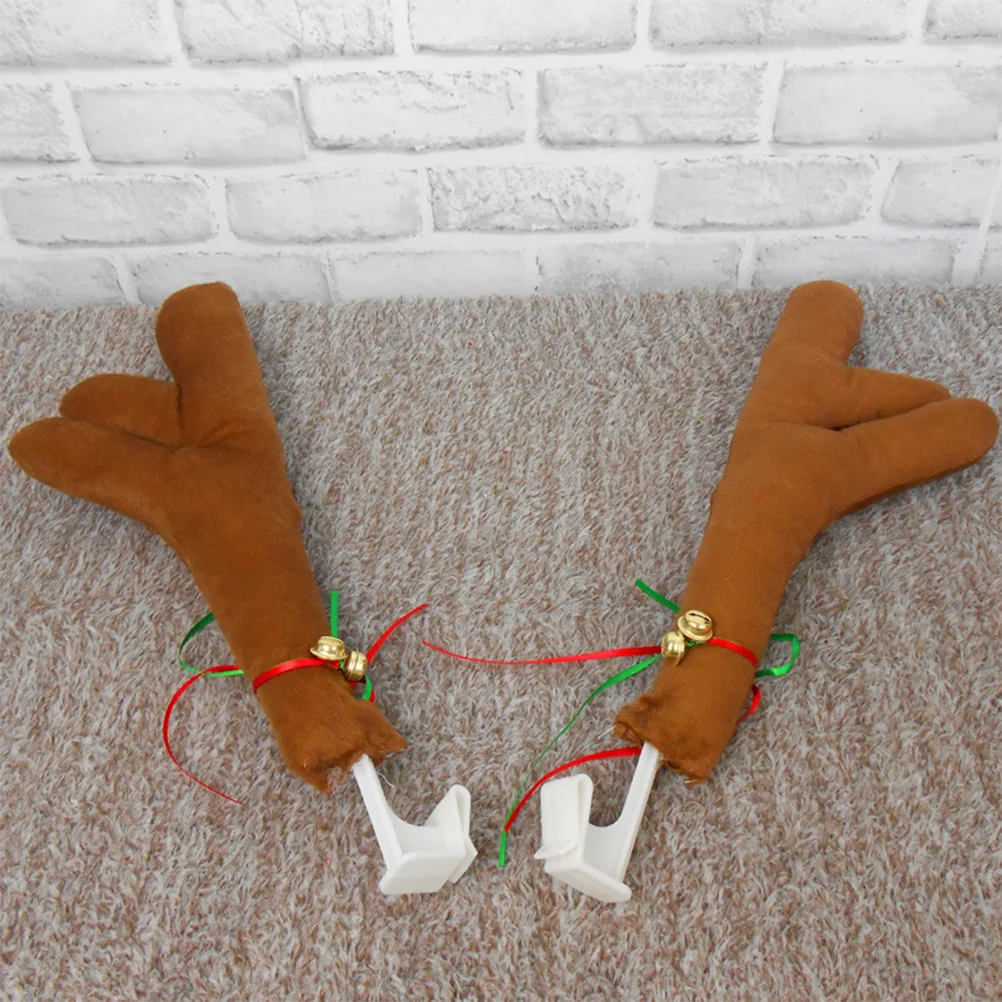 

1 Set Christmas Car Decor Trucks SUV Car Decorative Antler Elk Nose Tail Costume