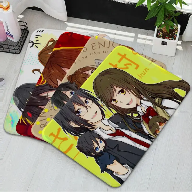 

Anime Horimiya Floor Mat Floor Mat Rectangle Anti-slip Home Soft Badmat Front Door Indoor Outdoor Mat Welcome Doormat