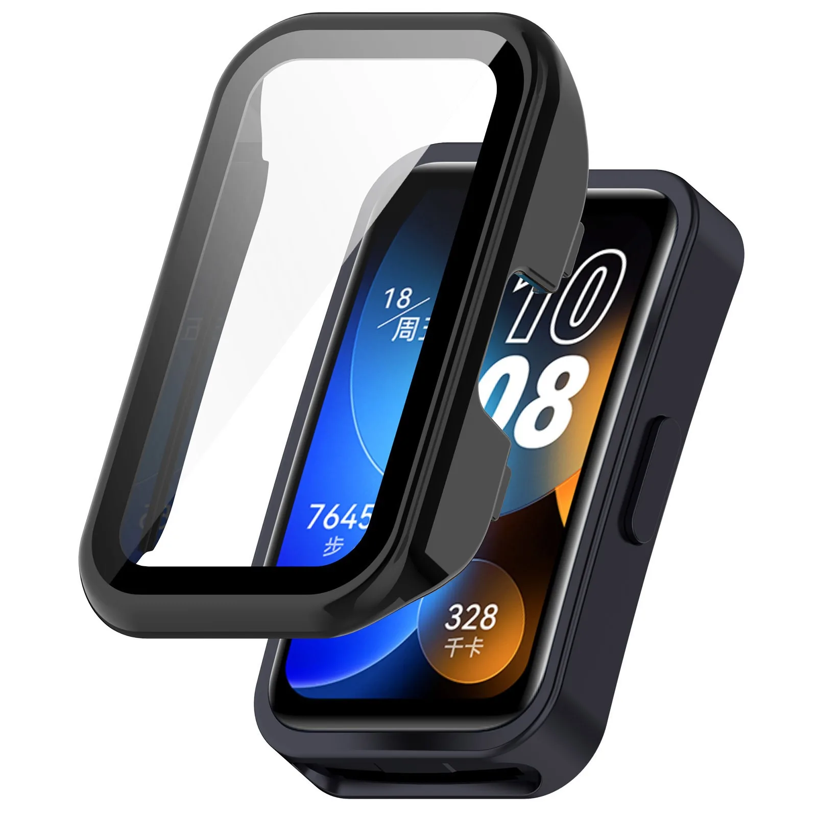 Фото Стеклянный чехол для Huawei Band 10, защитная пленка для экрана, бампер для Huawei Band 10 9 8, аксессуары для чехла NFC №5