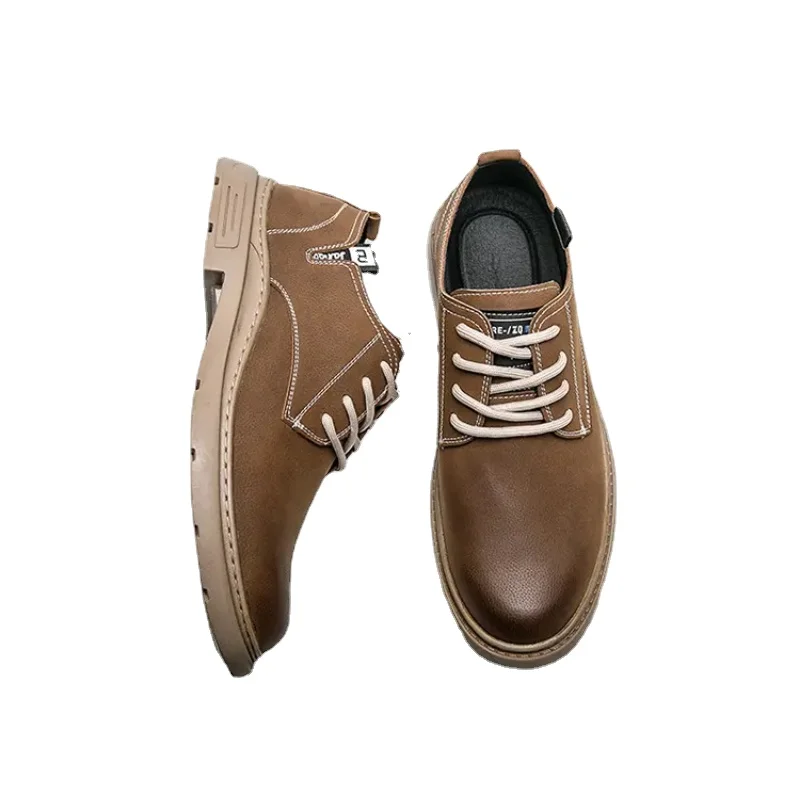 

Мужские повседневные туфли на шнуровке, с круглым носком, 2023