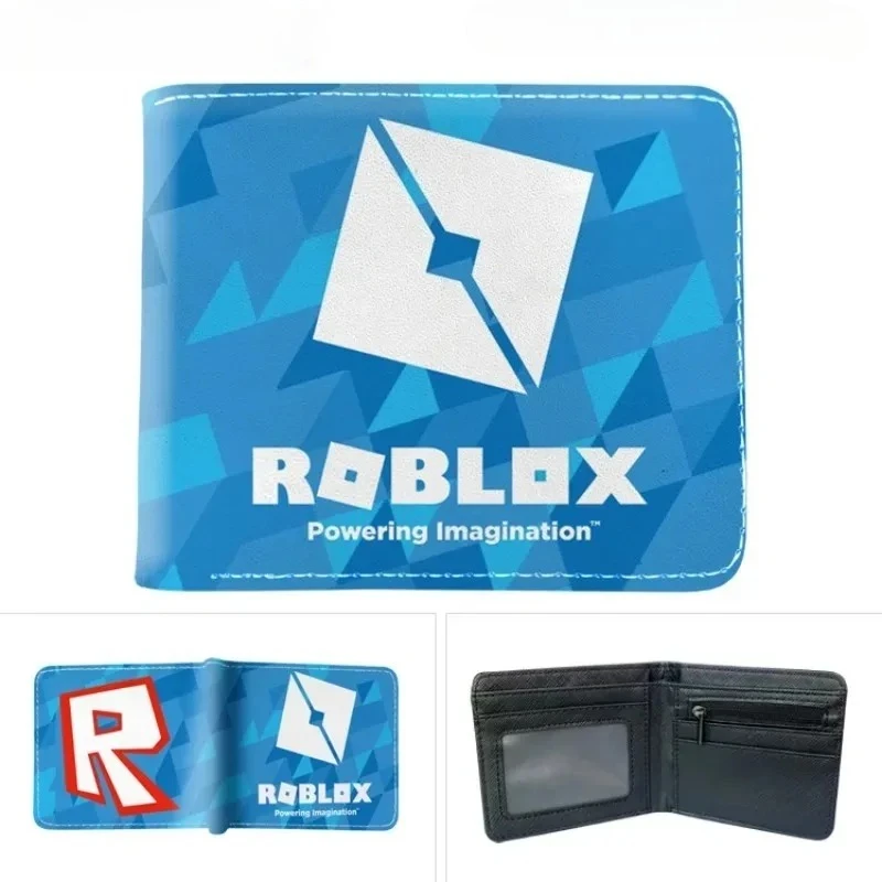 Фото Кошелек Roblox с аниме-принтом, модный складной кошелек-органайзер, подарок для студентов, посвященный виртуальному миру №2
