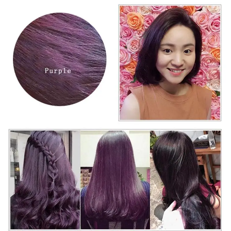 

Bubble Hair Dye For Cover Gray White Hair Natural Black/brown/red/purple/chestnut Hair Color Shampoo 500ml/bottle L0P5