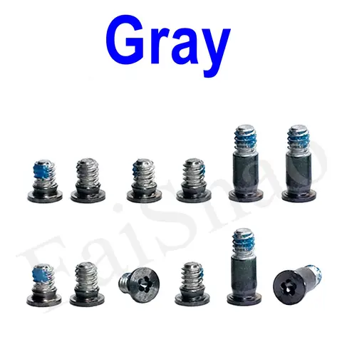 1 комплект, 5 комплектов, 10 комплектов, винты для нижней крышки корпуса, серебристый и серый для Apple MacBook Pro, 16 дюймов, комплект винтов A2141, замена для ремонта