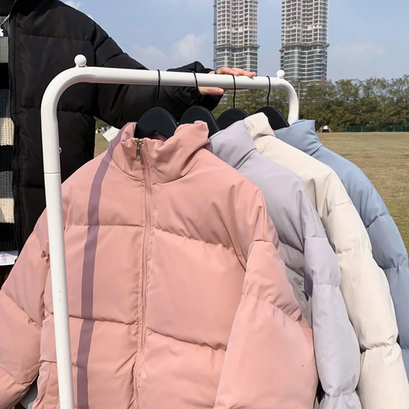 Men Coat Winter Parka Solid Long Sleeve Jacket Fashion New Warm Couple Outwear Oversized Tops Ins Vintage Y2K Male Clothes 5Xl