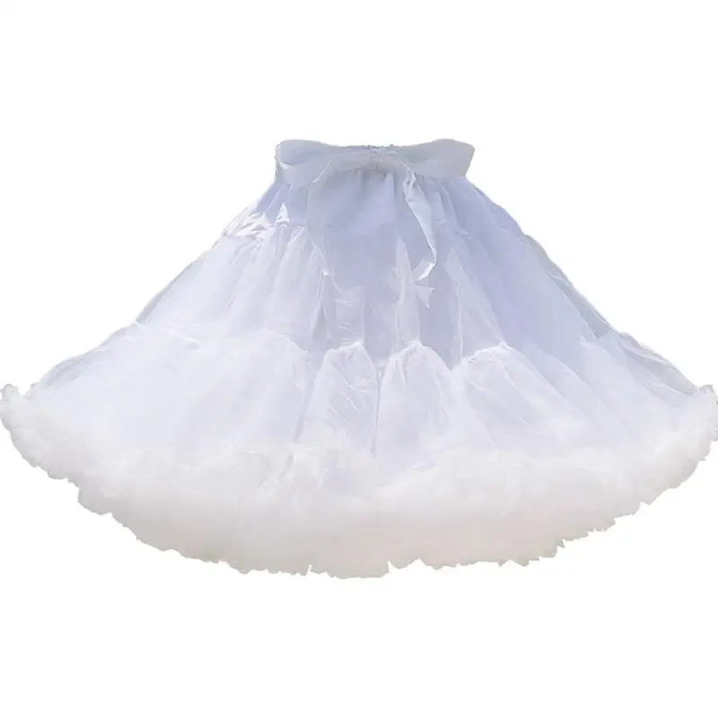 

Women Lolita Petticoats Crinoline Inner Skirt Wedding Party White Ballet Tutu Novelty Dress Support Sweet Bustle 2023