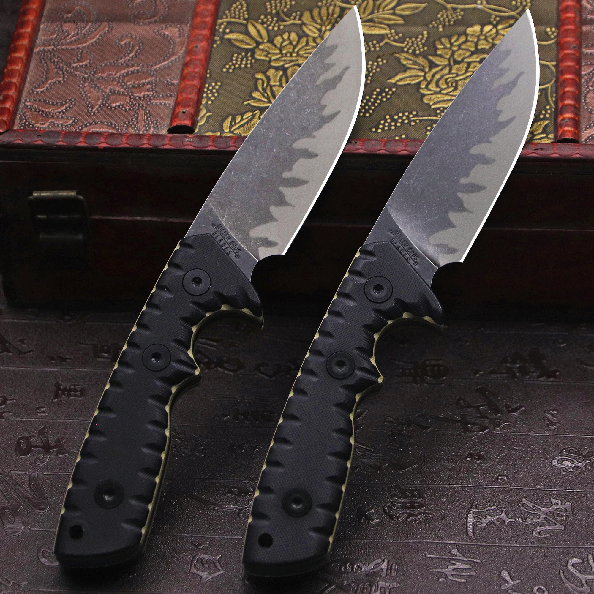 M-L (U.S.A) DC53 Stone Wash All Tang One Уличный нож для выживания в джунглях кемпинга EDC охотничий