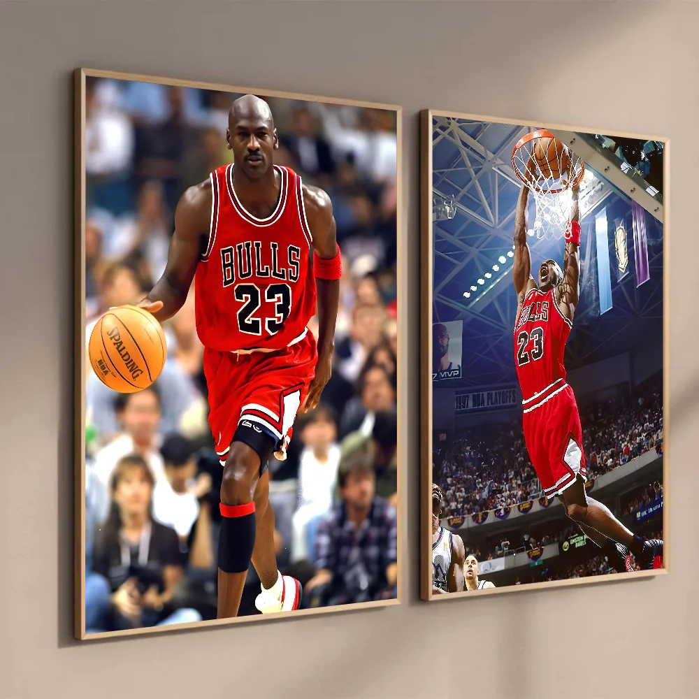 Баскетбол M-Michael J-Jordan плакат с бумажным принтом для дома гостиной спальни входа