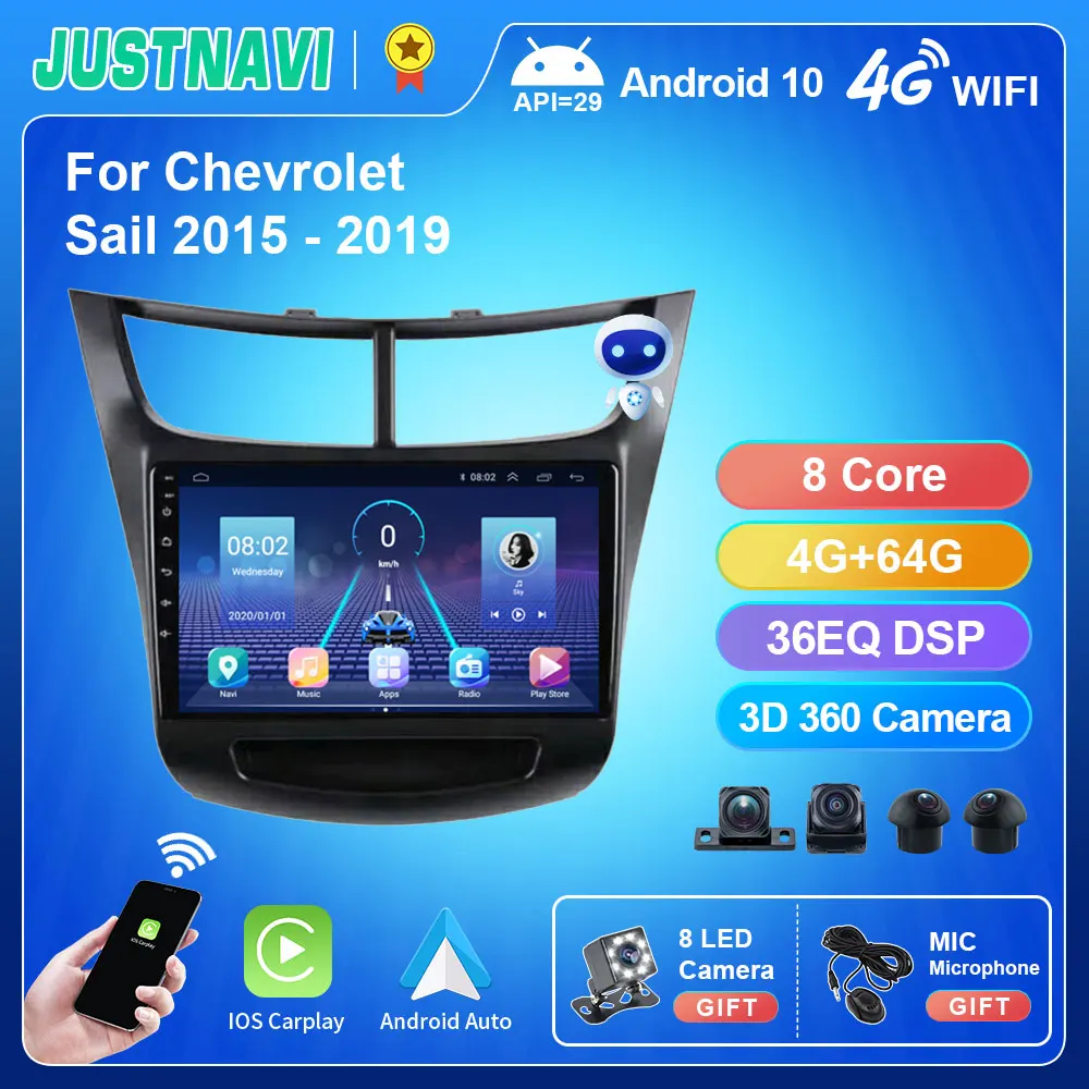 Автомагнитола QT5 Android 10 0 для Chevrolet Sail 2015-2019 IPS мультимедийный плеер с GPS-навигацией