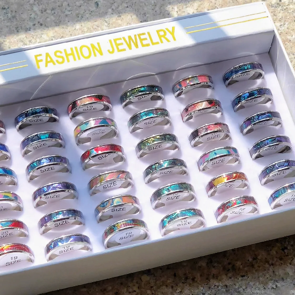 8 шт. кольца из нержавеющей стали для мужчин и женщин