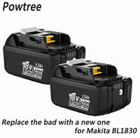 2x bl1860b lithium ion replacement for makita 18v battery bl1850 bl1830 bl1860 cordless battery indicateur led random delivery