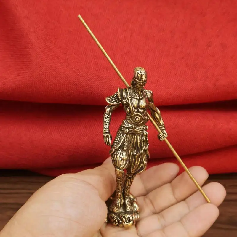 Черная мифовая фигурка Wukong элегантная 3D медная обезьяна Декор для дома и подарок