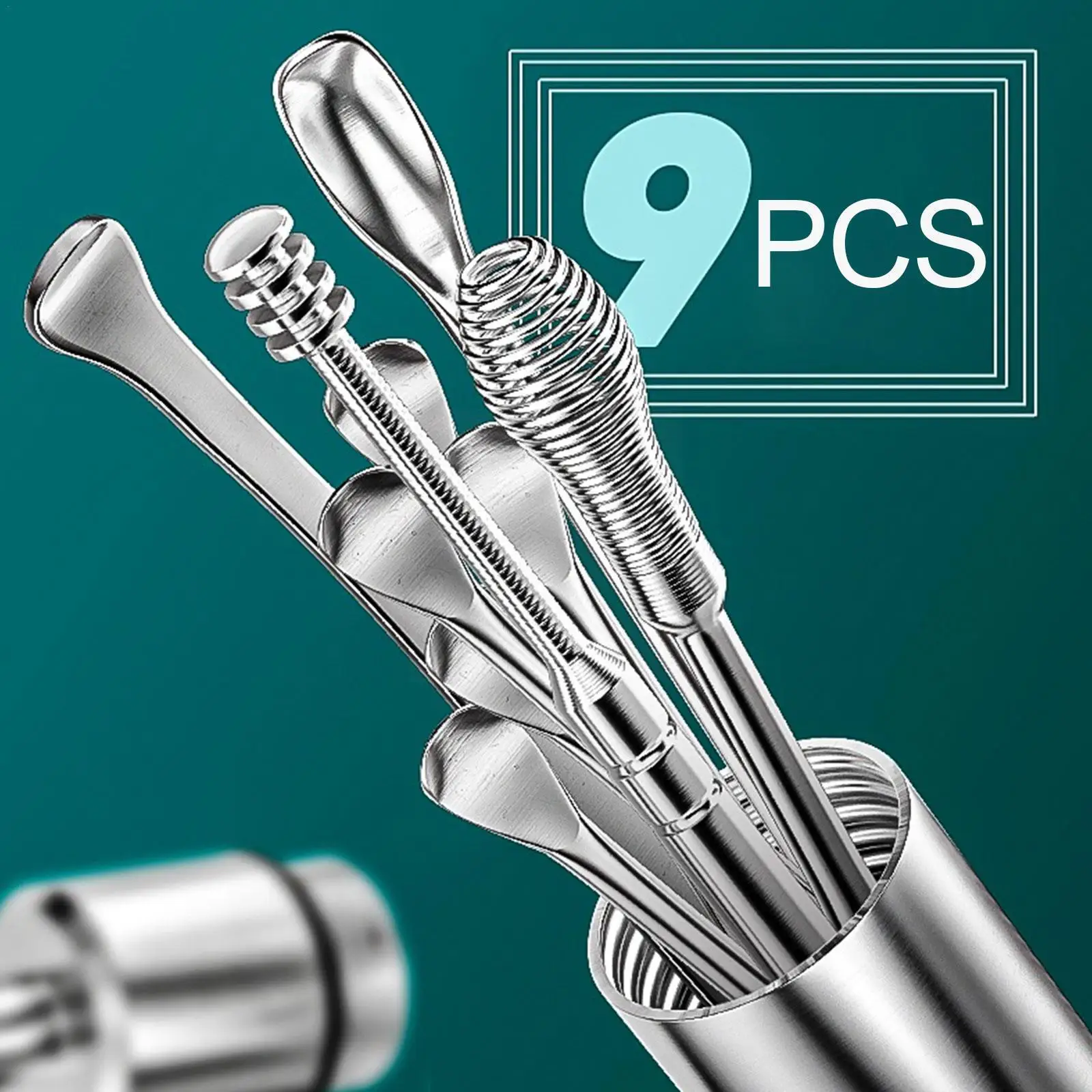 

10/9 шт./набор, ложка для пирсинга, из стали