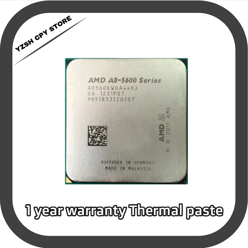 

AMD A8 5600K 5600 3.6GHz AD560KWOA44HJ 100W Processor HD 7560D Quad Core Socket FM2