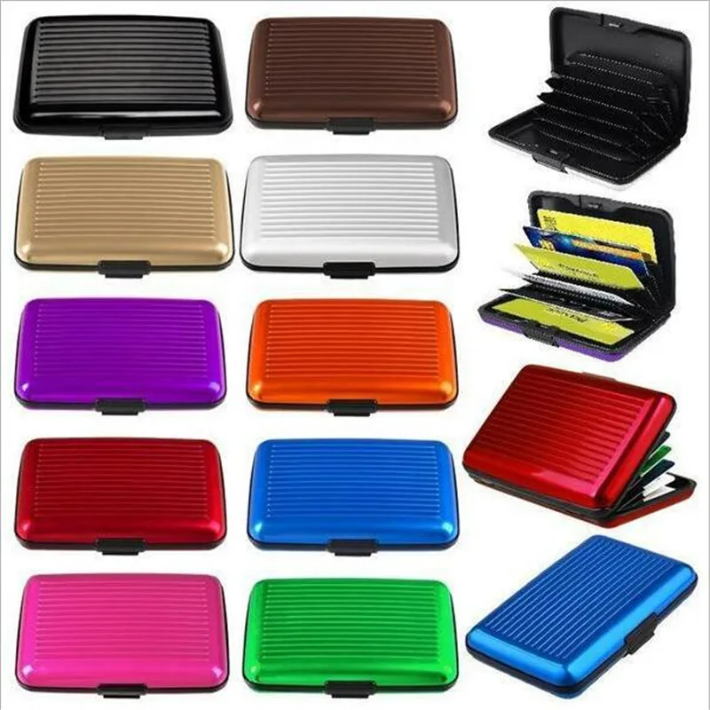 

Pocket Business Id Credit Cards Wallet Holder Case Aluminum Metal Men Waterproof Business Id Credit Card Wallet Plastic Pouch