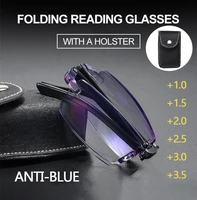 foldable glasses anti blue light reading glasses comfortable minimalist style presbyopic glasses 100 to 400