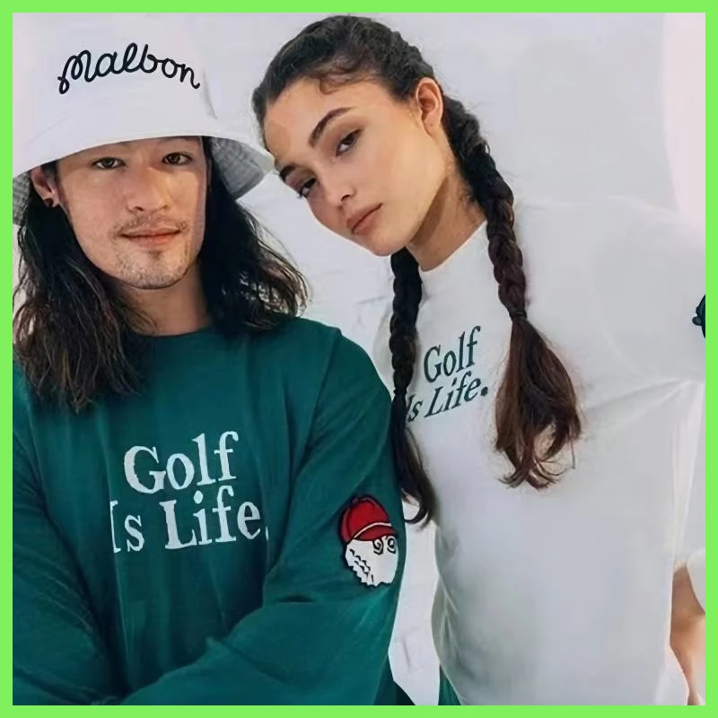 

2022 New Malbon Golf Clothing Spring and Autumn New Men and Women Couple Models Wool Sweater Round Neck Pullover Sweater
