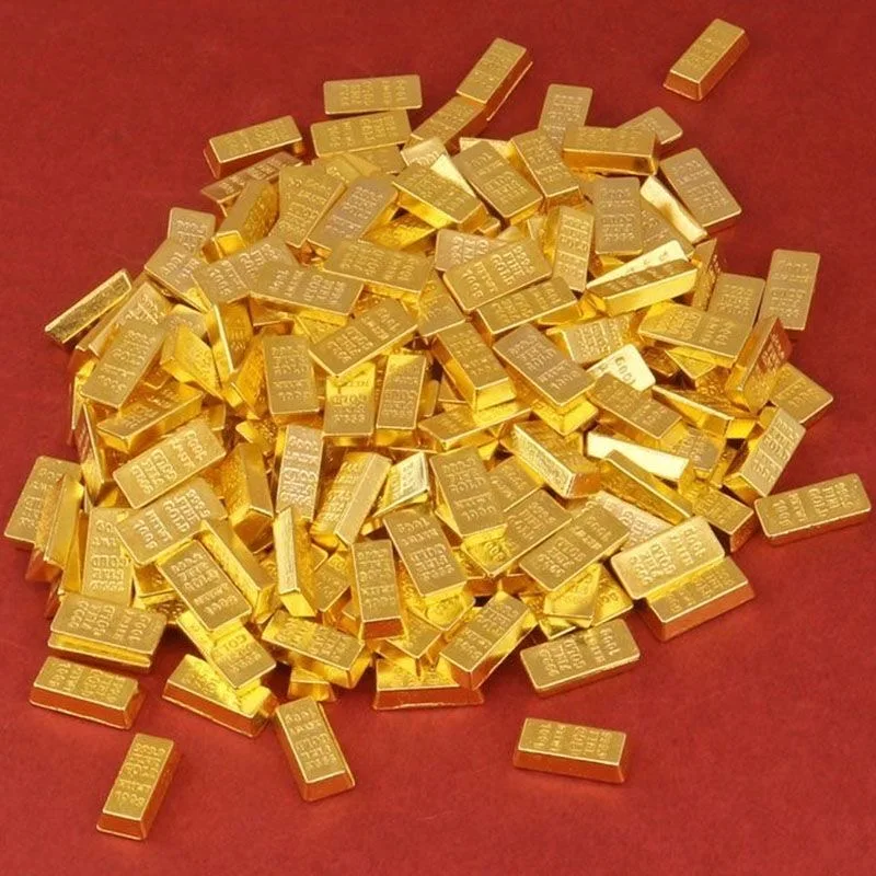 

Мини-сундук с золотыми кирпичами из цинкового сплава