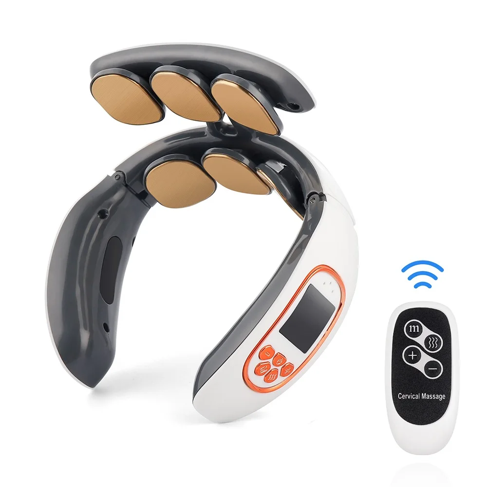 

Home Smart TENS Pulse Neck Massager Warm Compress Neck Back Cervical Spine Pain Relief Kneading Massage Machine Power Control