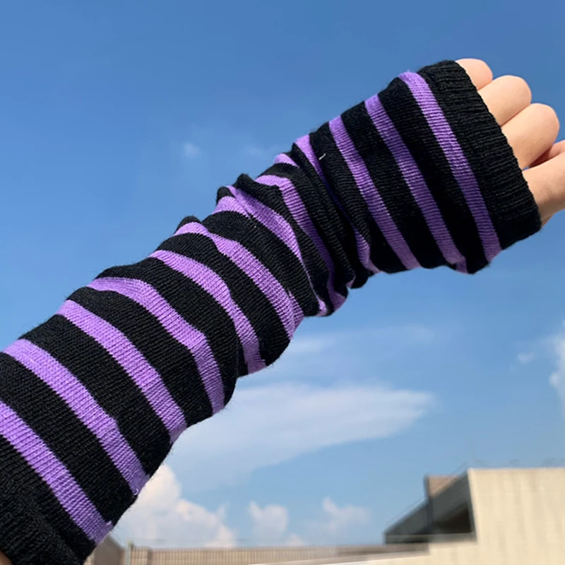 Anime Gloves Cosplay Darkly Ninja Mitten Oversleeve Man Women Fashion Gloves Elbow Keep Warm Cuff Lolita Fingerless Arm Warmers