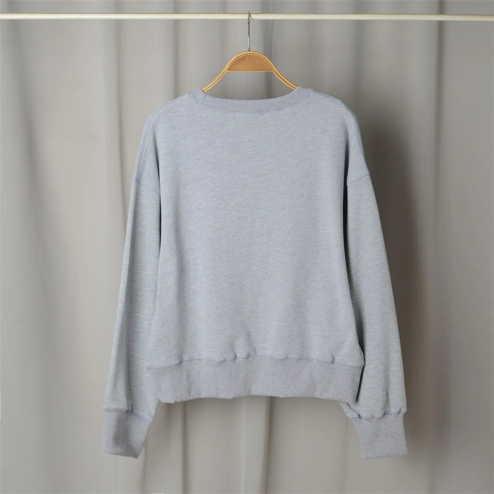 

2022 Autumn New Retro Casual Printing Round Neck Sweatshirt Women's Long-sleeved Sweatshirts
