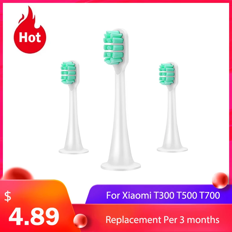 

Replacement Toothbrush Heads For Xiaomi T300 T500 T700 Sonic Electric Teeth Brush Mijia Nozzles With Dust Cover Vacuum Packaging