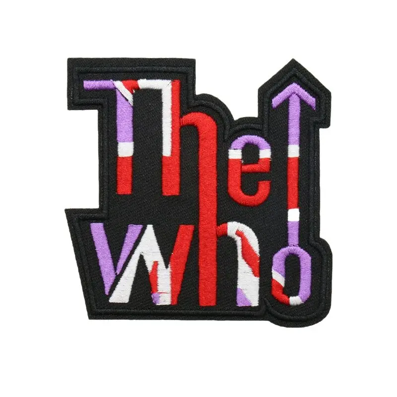 

Factory Custom Embroidered Patch Name Tag Biker Badge emblem Applique Cloth iron on can be customized as your request