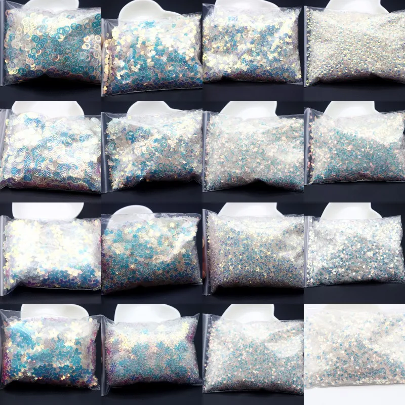 

Прозрачные синие и золотые блестки, 100 г, 200 г