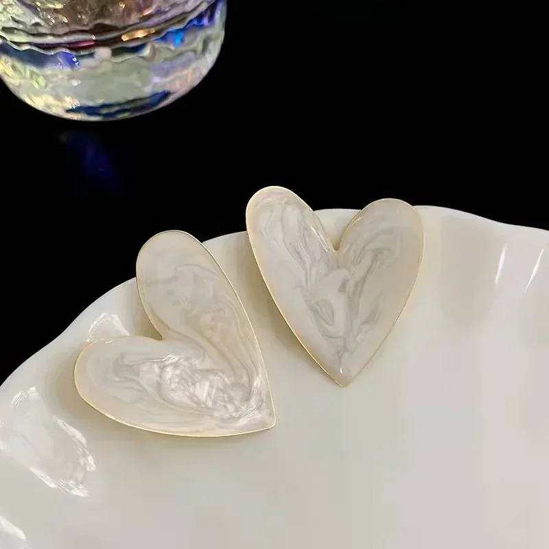 Серьги-сердечки из стерлингового серебра 925 пробы — большие размеры 31*37 мм с