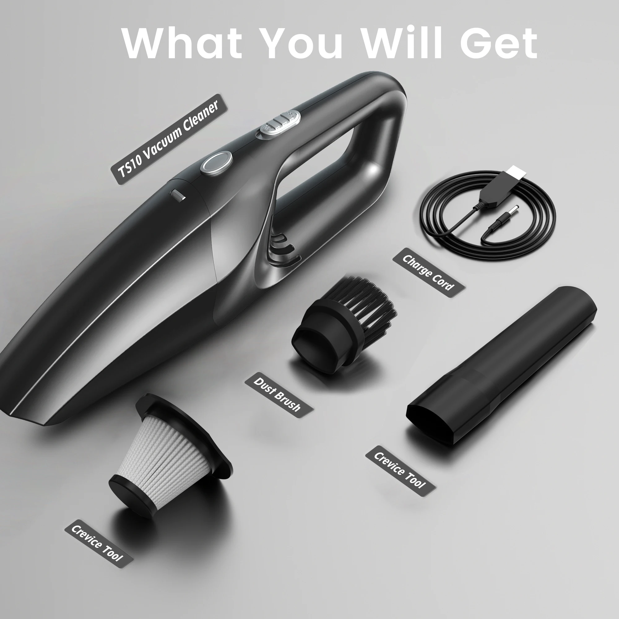 

Мини-автомобильный пылесос, беспроводные ручные пылесосы с высоким всасыванием, USB перезаряжаемый небольшой бытовой автомоби...