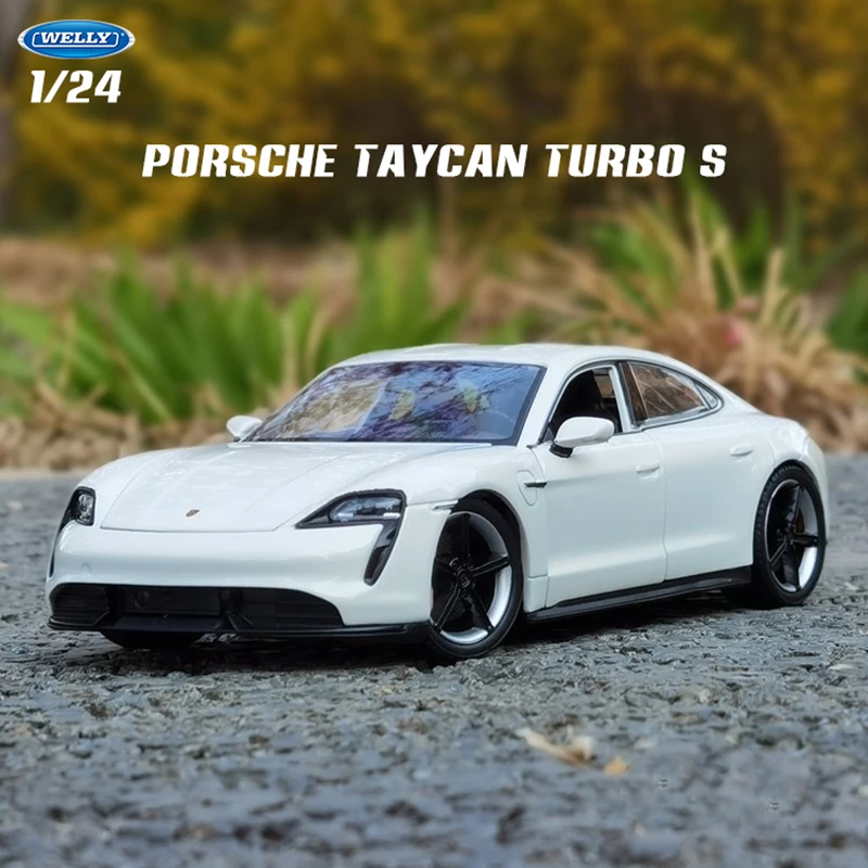 

Welly 1:24 Porsche Taycan Turbo S Hot style alloy car model simulation decoration collection gift toy Die casting model boy toy