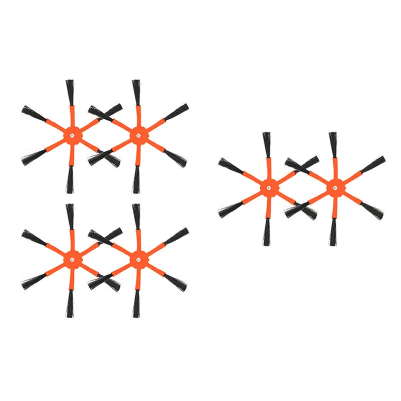 

6Pcs Side Brush Replacement For Xiaomi Roborock Sweeper Accessory Kit, Orange