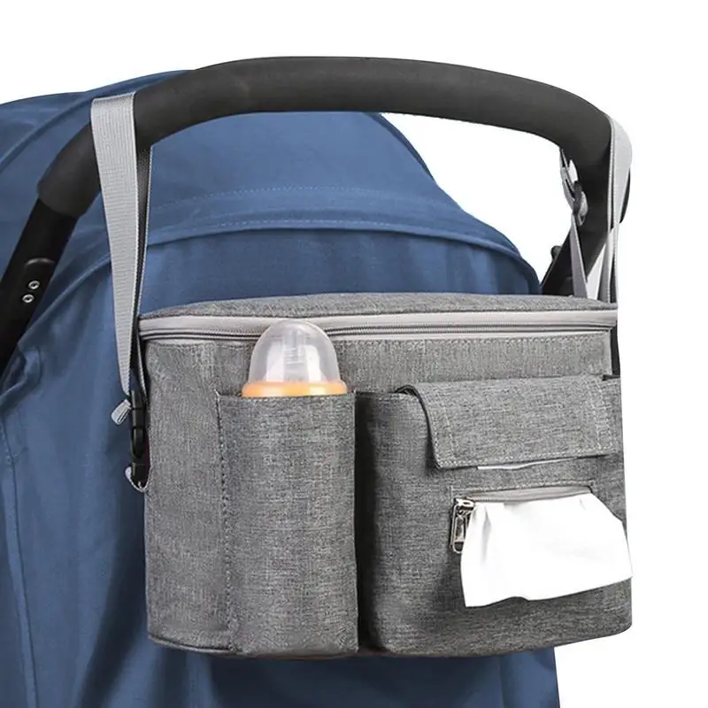 

Универсальное приспособление для детской коляски с держателями для чашек, многофункциональная вместительная Детская сумка-Органайзер для мам