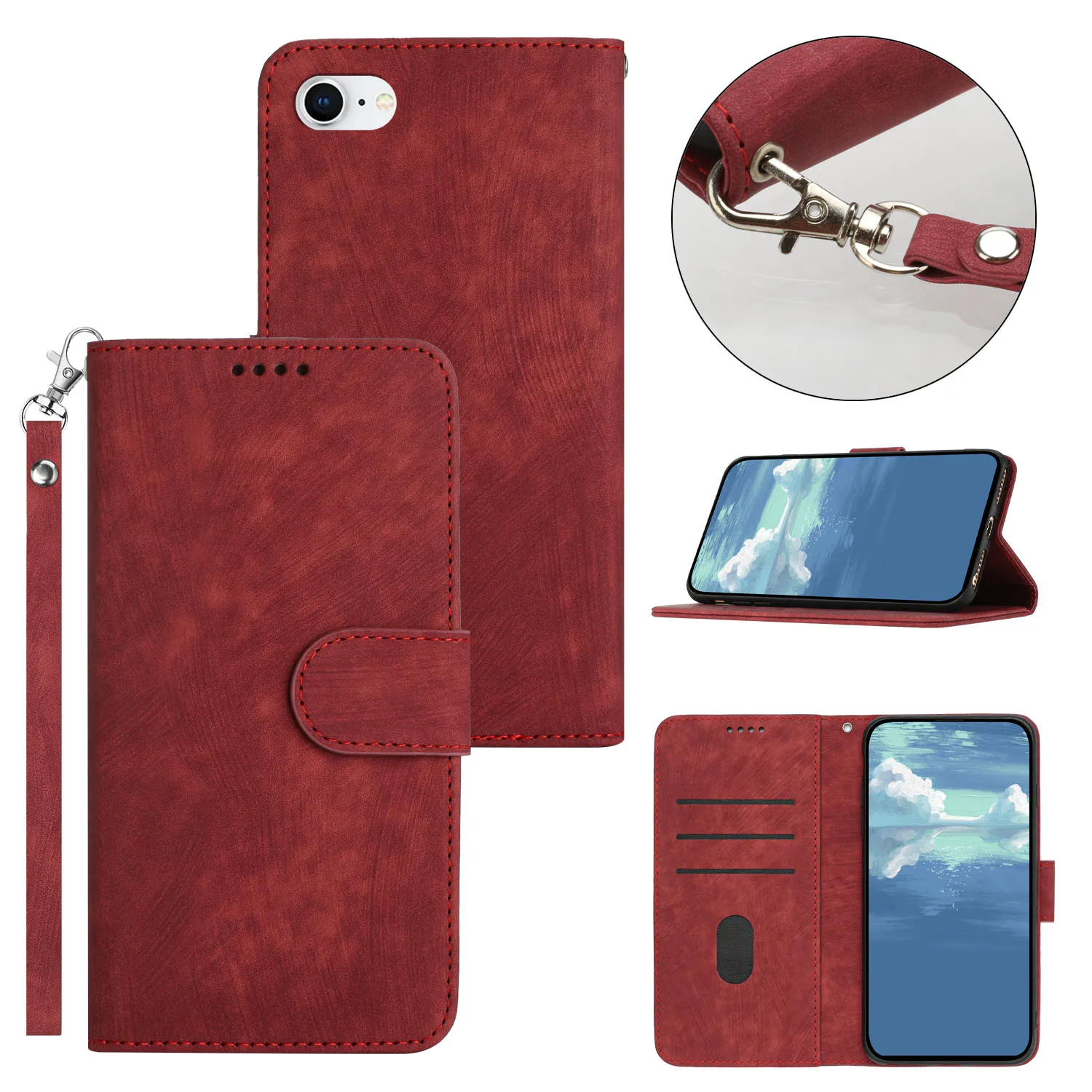 Leather Case Leather Flip Wallet Magnetic Cover Case For iPhone 14 13 12 11 Pro Max mini plus x xr xs Phone Case