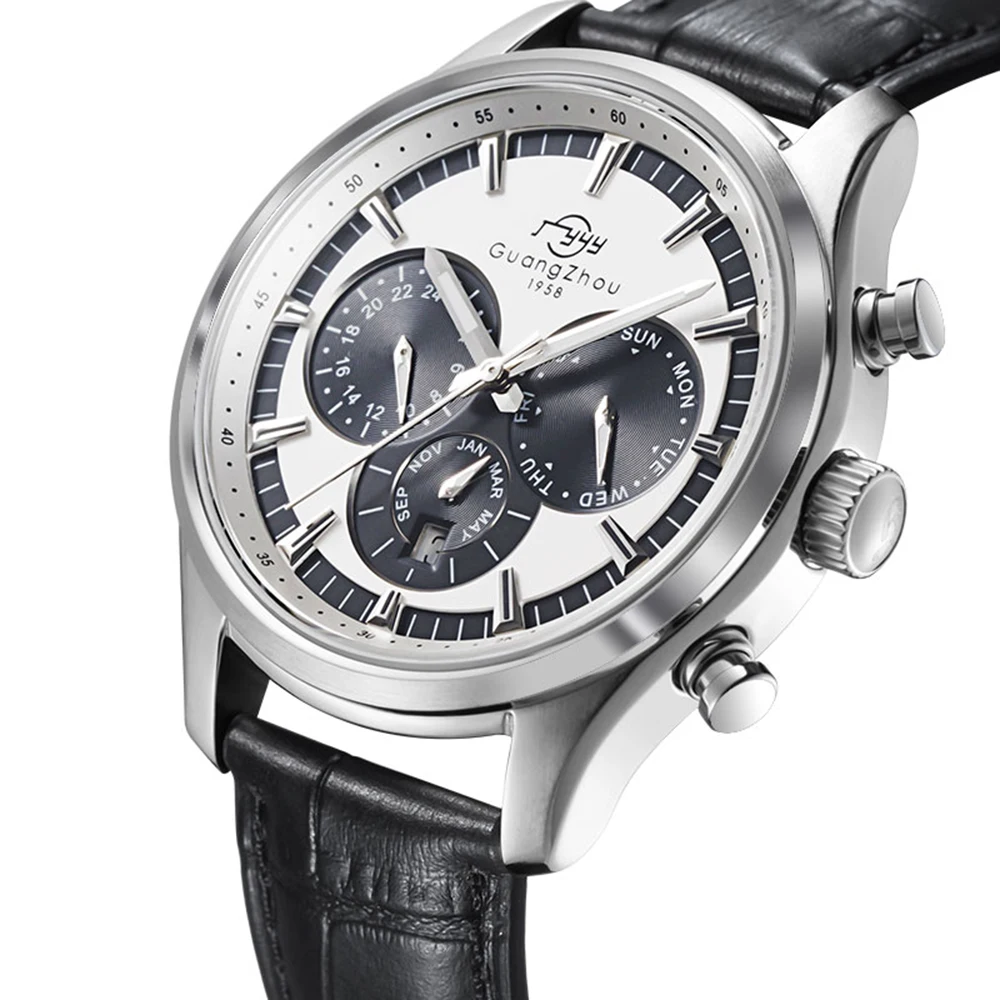 

Luxury Automatic Watch Men Business Mechanical Wristwatches 41mm Panda Dial Sapphire Glass Luminous Clocks Vintage Guangzhou