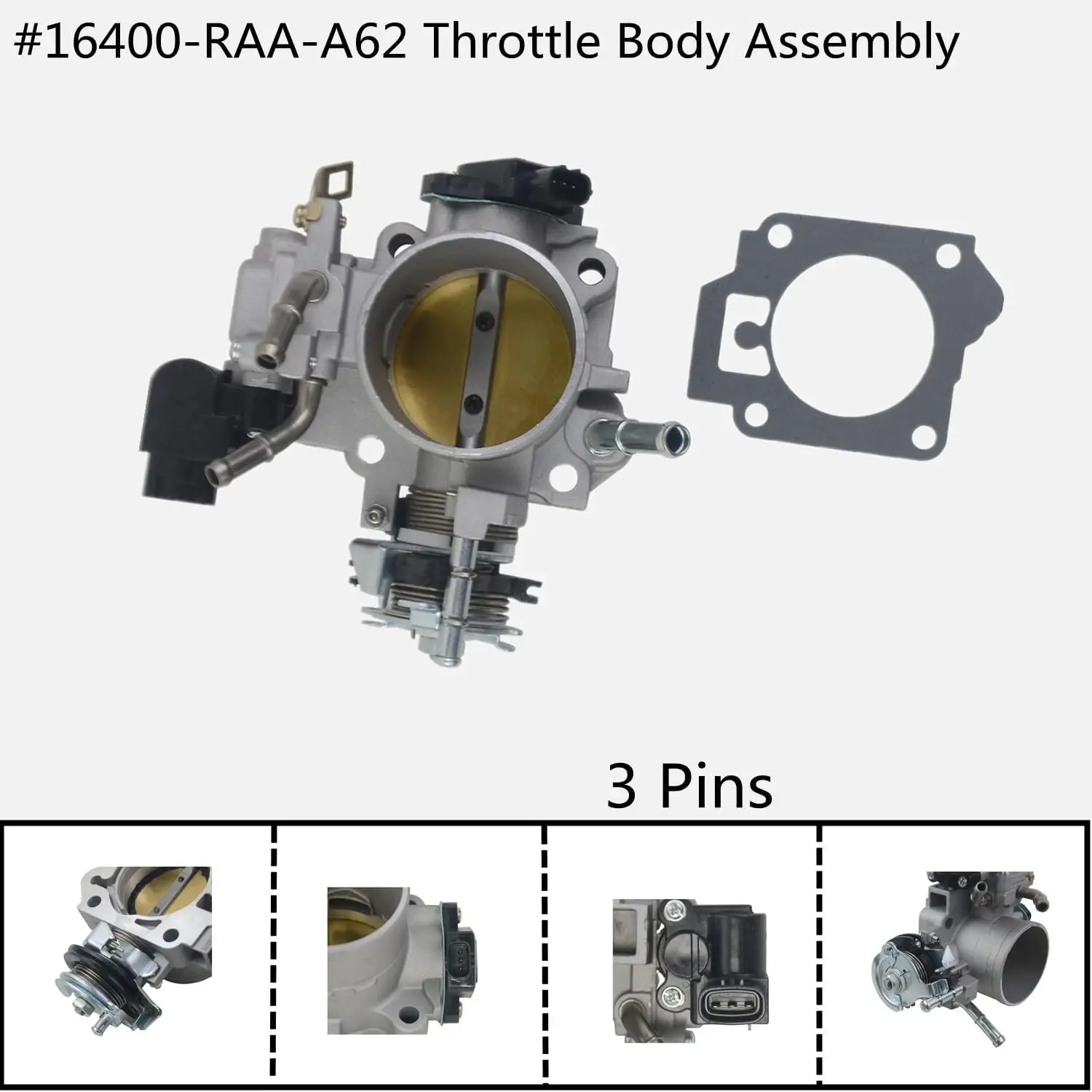 

AP03 New 60mm Throttle Body For Honda Accord DX LX EX 2.4L 2003 2004 2005 16400-RAA-A62 ,16400RAAA62 16400-RAA-A62