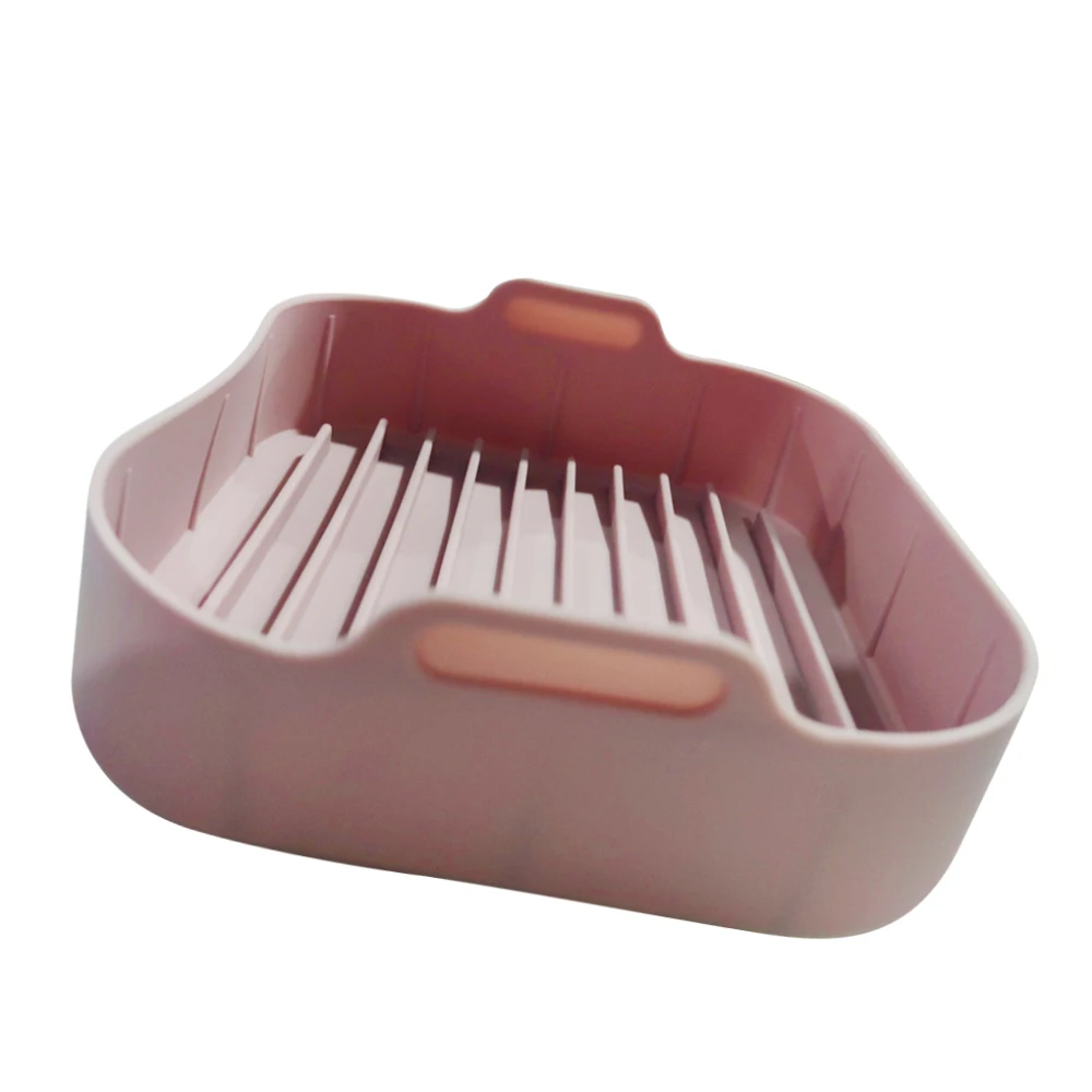 

Universal Silicone Grill Pan Thickened Square Tray With Handle Home Baking Microwave Oven Non-stick Accessories Air Fryer
