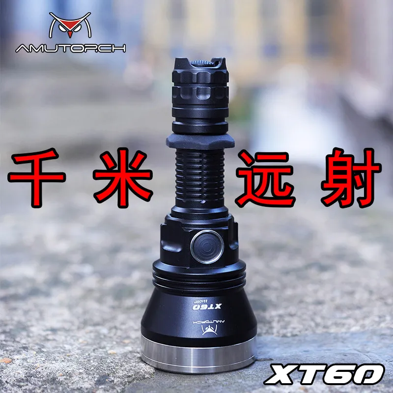 Фото Фонарь Amutorch XT60 SBT90 с дальнобойным светом, мощный светодиодный фонарь XHP70, водонепроницаемый, с прямой зарядкой №3