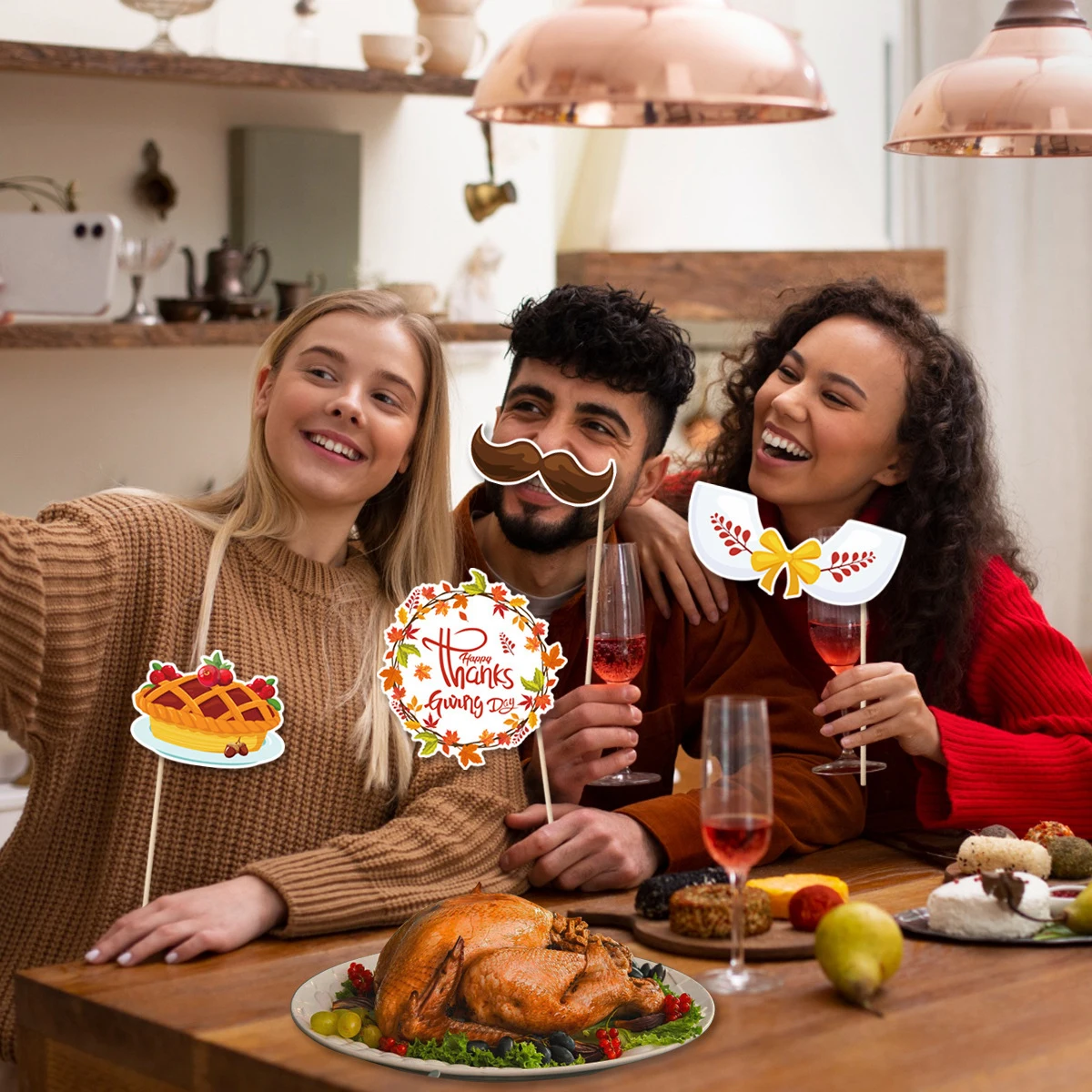 30 шт. реквизит для Фотокабины на День Благодарения