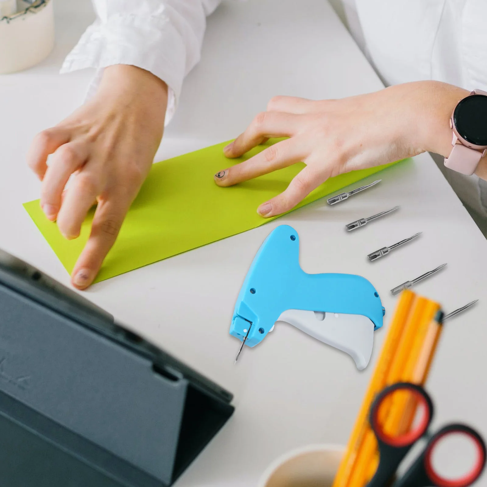 10 шт. клейкая игла-аппликатор иглы этикетки инструмент тонкий для маркировки