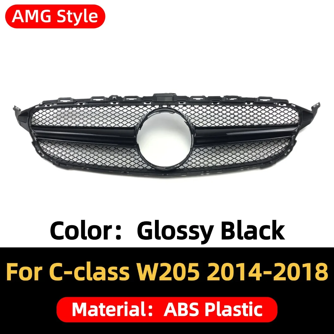 

Передняя решетка, бампер, решетка, аксессуар, комплект тюнингового кузова для Mercedes Benz C class W205 C205 2014-2018 C180 C200 C260 C250 C300