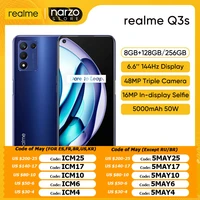 realme Q3s Snapdragon 778G 8GB 128GB 6 6 144Hz Display 5000mAh Battery 30W 48MP Triple Cameras Smartphone