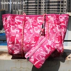 Солнечный пляжные Роскошные Для женщин сумка через плечо большой пляжный неопрен легкая сумочка Bolsas женские каникулы из композитных материалов